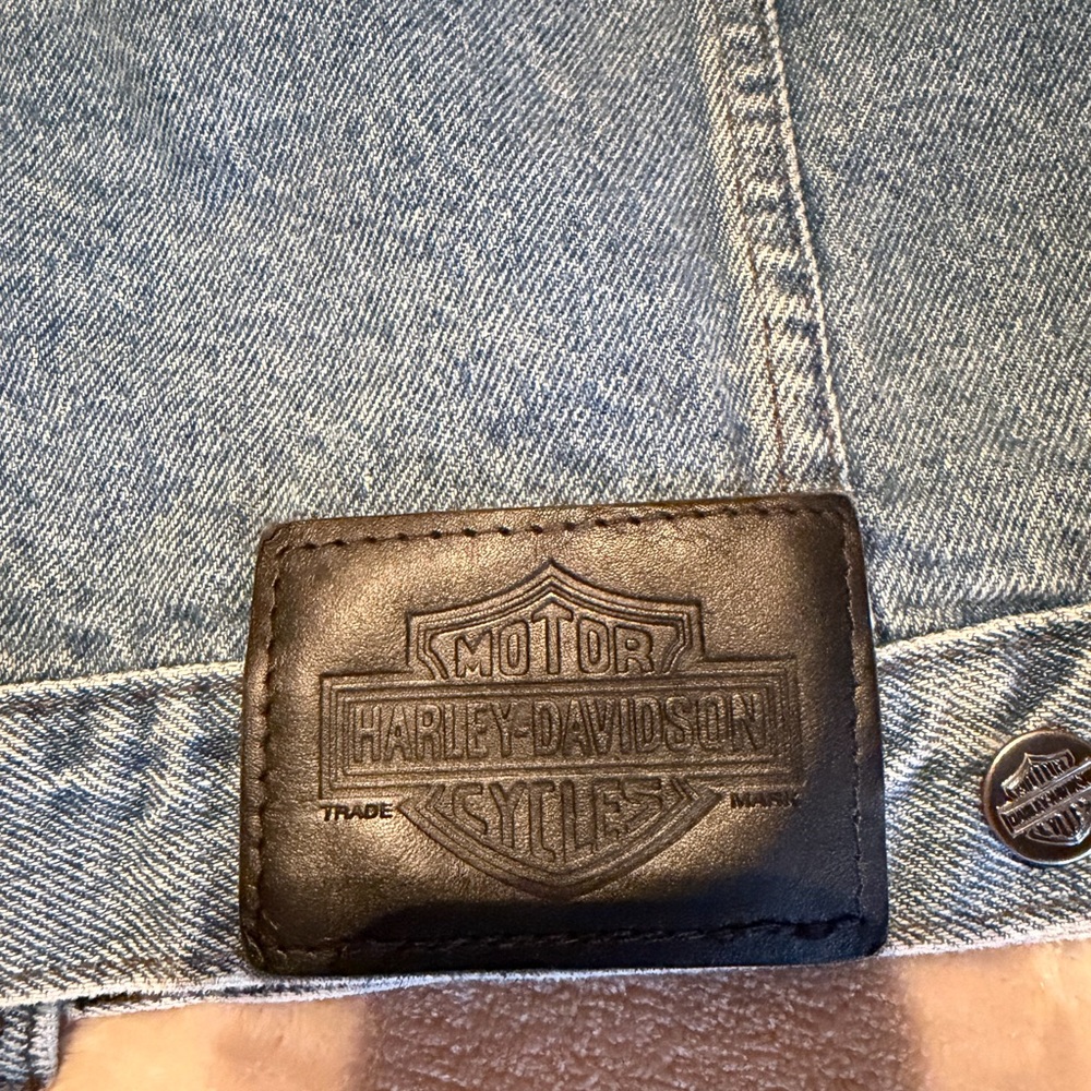 Harley-Davidson Light Blue Denim Vest - Picture 2 of 5